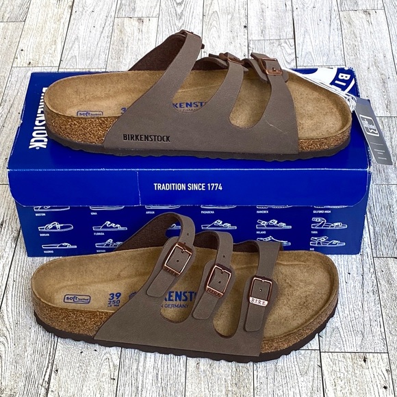 NIB✨Birkenstock Women’s Three-Strap Comfort Soft Footbed Slide Sandal- Florida - Picture 10 of 16